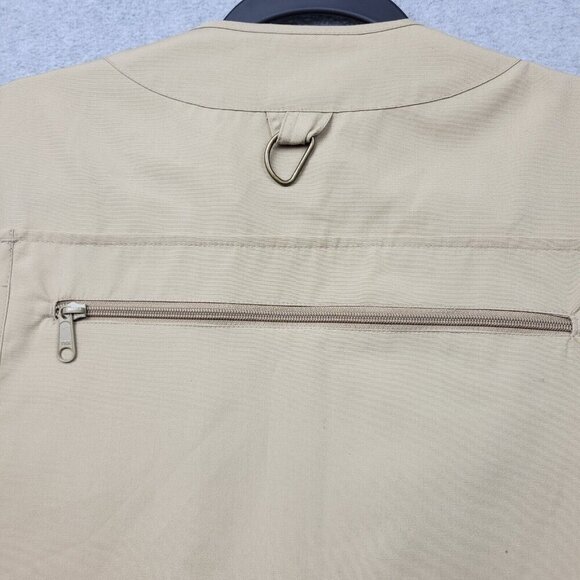 LL Bean Fishing Vest Mens Large Anglers Tan Retro Vintage New - Picture 10 of 11